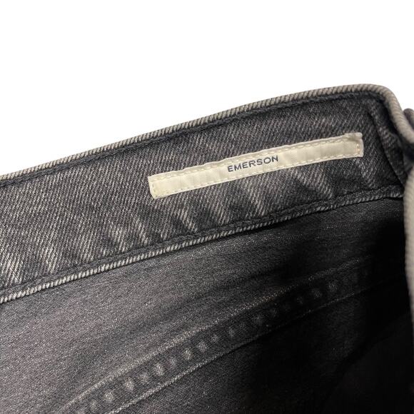 Citizens Of Humanity Black Denim Jeans Emerson Size 24 Button Fly Distressed - Picture 8 of 14